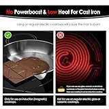 Large Induction Cooktop Protector Mat,Translucent (Magnetic) Stove Top Cover for Electric Stove, Silicone Stove Mat for Glass Top Stove,Glass Top Stove Cover (21.2x35.4 inch)