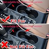 ruihe Carbon Fiber Pattern Car Gear Shift Knob Console Panel Trims Cup Holder Frame Cover Compatible with Fit for Hyundai Tucson 2016 2017 2018 2019 2020 North American Version