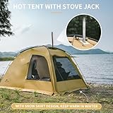 Naturehike Massif Hot Tent with Stove Jack, 4 Season Tent, 1/2/4/6 Person Camping Tent, UPF50+ Waterproof Windproof Winter Tent with Room and Hall