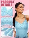 Bencailor 6 Pack Fairy Grunge Y2K Tops, Lace Patchwork Crop Tops Ribbed Knitted Cropped Cami Tank Top Y2K Clothing for Women(Medium,Elegant Color)