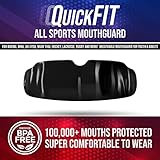 Impact Quick-Fit All Sports Mouthguard Boxing, MMA, Lacrosse, Football, Hockey, Basketball, Jiu-Jitsu, and More (Black, Adult 14+ Years)