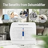 Rechargeable Small Dehumidifier, Moisture Absorber for Closed Spaces, Cabinet, Closet and Bathroom, Renewable Mini Dehumidifiers for Gun Safe, Rust Prevention