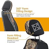 LPI Truck Mossy Oak Heavy Duty Seat Covers for Front Seats; Fits Full-Size SUV or Truck; Includes Front and Rear Storage Pockets, Built-in Molle Style Organizer; Semi-Custom Fit; 2pcs