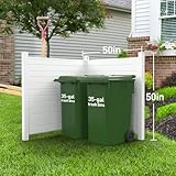 Caprihom Air Conditioner Fence Trash Can Fence 50" W X 50" H Pool Equipment Enclosure Vinyl Privacy Fence Panel for Outside Privacy Screens Outdoor (2-Pack)