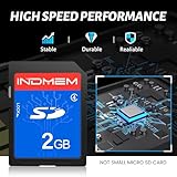 INDMEM 2GB SD Card, 10 Packs Class 4 2GB Flash Memory Card MLC Standard Secure Digital Cards Camera Card