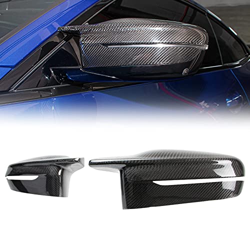 AeroBon Dry Carbon Fiber Mirror Cap Overlays Compatible with 2021-2025 BMW G80 M3 G82 G83 M4, 2023-2025 G87 M2 Mirror Caps (Add-On Style)