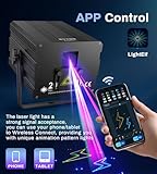 DJ Laser Party Lights, 3D Animation Laser Light with APP Control, RGB Laser Show Projector, APP/DMX512/Music Sound Activated/Remote Control for DJ Parties Stage Club Disco Home Birthday