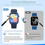 Smart Watch for Kids No Phone Needed, Tempered Glass Fitness Tracker Boy Teens with 19 Sport Modes, Pedometer, Sleep Monitor, Kids Watch Birthday Gifts Toy Gift for Girls Boys 6-16 (Blue)