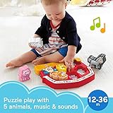 Fisher-Price Toddler Shape Sorting Toy Laugh & Learn Farm Animal Puzzle with Music & Sounds for Kids Ages 1+ Years​