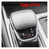 LMWMLURX Compatible for Chery -Tiggo 8 Pro 2021 2023 Gear Lever Cover Sticker Interior Accessories The Gear Lever Car Stickers Accesorios para Auto(Carbon Fiber)