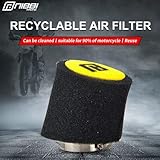 NIBBI Foam Air Filter,Universal Motorcycle Replacement High Performance 49mm Air Filter Intake Cleaner For Go Kart Moped Pit Dirt Bike Parts Motorbike