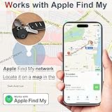 YAOTE Air Tracker Tags 4 Pack Luggage Tracker Works with Find My (iOS only), Key Tracker, Wallet, Suitcase,Bicycle and More, Replaceable Battery, IP67 Waterproof