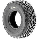 SunF Set of 4 Sport ATV Tubeless Tires 19x7-8 Front & 18x9.5-8 Rear, 4 Ply