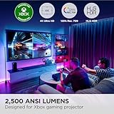 ViewSonic X1-4KPro 4K UHD LED Projector Designed for Xbox with Built-in Google TV and Netflix, 2500 ANSI Lumens, H/V Keystone, 4 Corner Adjustment, 1.3x Optical Zoom for Smart Home Theater