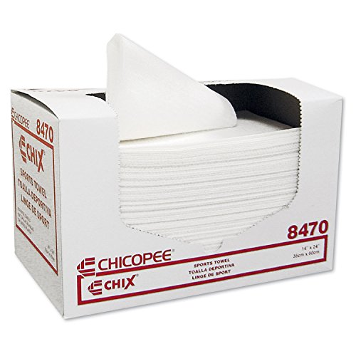 Chicopee 8470 Sports Towel, 14" Width x 24" Length, White (6 Pack of 100)