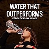 Essentia Water LLC , 99.9% Pure, Infused with Electrolytes for a Smooth Taste, pH 9.5 or Higher; Ionized Alkaline Water, Black, 42.3 Fl Oz (Pack of 12)