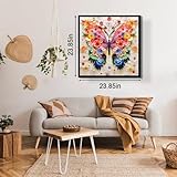 Butterfly Puzzles for Adults 1000 Pieces, Challenging Colorful Flower Butterflies Puzzles Puzzle with Paper Art, Difficult Animal Plant Jigsaw Puzzles for Adults