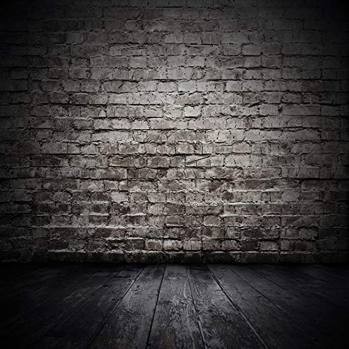 AIIKES 10X10FT Black Wooden Photo Backdrop Vinyl Photography Backdrop Antique Brick Wall Studio Background Custom Birthday Party Photographic Photo Studio 10-391