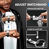 JOREST Watch Repair Kit + Watch Press Tool, Battery Replacement, Strap Adjustment, Wrench Opening Back Cover, Case Opener/Closer, Link Remover Sizing Bracelet, Screwdriver Band Pin Removal, Spring Bar