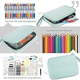 Zannaki Big Capacity Storage Pouch Marker Pen Pencil Case Simple Stationery Bag Box Art Tool & Sketch Storage Boxes for Bullet Journal Middle High School Office College Student Girl Women Adult Teen