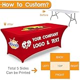 Custom Table Cloth with Business Logo Custom Tablecloth Custom Table Runner with Business Logo Promotional Items Your Logo Table Banner Sign Personalized Table Cloth (Rectangular Spandex 8 FT)