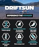 Driftsun Voyager Inflatable Kayak 2 Person Tandem, Foldable Kayaks for Adults Includes 2 Aluminum Paddles, 2 Padded Seats, Double Action Pump and Travel Backpack