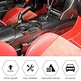 RT-TCZ Carbon Fiber Center Console Gear Shift Panel Trim Cover Cup Holder Frame Interior Decoration Kit Accessories for Ford Mustang 2015-2022