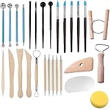 Clay Tools 40PCS Pottery Tools Clay Sculpting Tools Polymer Clay Tools Kit Ceramic Tools for DIY Handcraft Modeling Clay Carving Tools Set