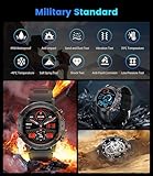 FOXBOX Smart Watch for Men Answer/Make Call for Android iOS,400mA Military Smartwatch Heart Rate Blood Oxygen Sleep Monitor Step Counter, 2 Watch Straps,1.39" HD Waterproof Outdoor Smart Watches