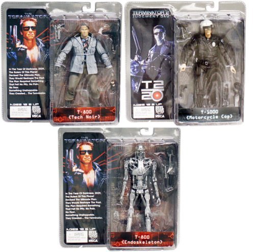 NECA Terminator Series 1 Set of 3 Action Figures T800, T1000 Endoskeleton