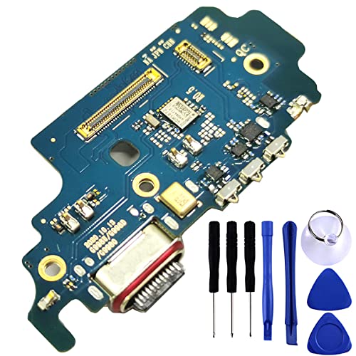 Galaxy S21 Ultra 5G USB Charging Port Flex Cable Replacement Type C Charger Dock Board Flex Cable Connector for Samsung S21 Ultra G998U Port Repair Part with Tools (SM-G998U)
