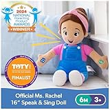 Ms. Rachel Official Speak & Sing Doll, 16” Tall Interactive Toy with 4 Songs & 16+ Phrases, Toddler Toys for Girls & Boys Ages 6 Months to 3+ Years