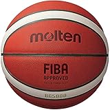 Molten BG-Series Leather Basketball, FIBA Approved - BG5000, Size 7, 2-Tone (B7G5000)