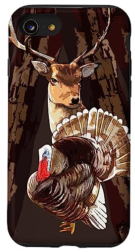 iPhone SE (2020) / 7 / 8 Deer And Turkey Cool Hunt Hobby Hunting Wildlife Hunter Gift Case