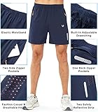 NORTHYARD Men's Athletic Running Shorts Quick Dry Workout Shorts 7"/ 5"/ 9" Lightweight Sports Gym Basketball Shorts Hiking Exercise NAVY-5inch L