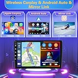 Fuluku【8 Core 4+64GB】 9 Inch Android 13 Double Din Car Stereo Wireless Carplay Android Auto Touchscreen Car Radio Head Unit GPS WiFi Bluetooth 32EQ DSP SWC Mic Backup Cam