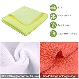 SINLAND Microfiber Dish Cloth for Washing Dishes Dish Rags Best Kitchen Washcloth Cleaning Cloths with Poly Scour Side 5 Color Assorted 12inchx12inch 10pack