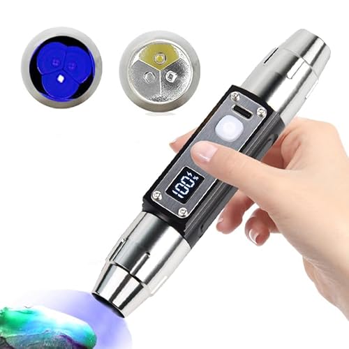 WONDSUNSON Longwave & Midwave & Shortwave UV Light Flashlight 254nm 310nm 365nm Minerals Phosphor Detector UVA UVB UVC Blacklight Jade Detection White LED Torch Lamp