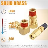 Ailbiuko 74Pcs DOT Air Brake Line Fittings,Brass Compression Air Nylon Tubing Fittings Assortment Kits 1/4" 1/8" 3/8" 1/2" 5/8" for Industrial Use or Trucks Trailers