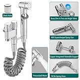 2 Pack Handheld Bidet Sprayer for Toilet,1-In-2-Out Dual Control Valve,Toilet Faucet Sprayer Kit Butt Washer,Hand Shower Bidet Attachment for Washing Machine and Toilet