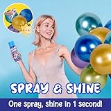 16 oz Instant Glossy Balloon Shine Spray (within 1 Second), 7-Day Long-Lasting Latex Balloon Spray Shine, High Glitter Aerosol for Outdoor Décor, Birthday, Party, Wedding, Garland Arch Kit, by Qucship