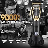 DSP Pro Barber Hair Clippers Set: Cordless Magnetic 9000 RPM, Constant Speed Control for Smooth Cutting. Ceramic Blades, 2500mAh Battery, Low Noise & Heat - Ideal for Men's Grooming & Fades (Black)