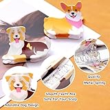 Dog Hair Claw Clips for Women Girls Cute Small Hairpins Hairgrips Brooch Corgi Dachshund Bulldog Animal Hair Clips For Short Long Hair Puppy Lovers Gift Idea Set of 6