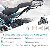 Motorcycle Luggage Rack Compatible with CFMOTO CF MOTO NK250 250NK Rear Tail Storage Rack Cargo Carrier Top Box Holder Support Bracket Extended Seat Shelf Motorbike Accessories