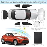 6PCS YYCKE Window Shades for CHR 2018-2023 CH-R for Toyota Accessories Side Full Windows Windshield Sun Shade Sun UV Rays & Privacy Protection for Camping,Napping,and Relaxing