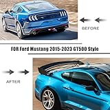 skkyoro Rear Spoiler Trunk Wing with Metal Stand Compatible with Ford Mustang 2 Door Coupe Models 2015-2023 GT500 Style Rear Trunk Lid Wing Spoiler (Glossy Black)