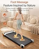 FUNRAY Versatile Walking Pad Treadmill with Incline - Dual-Sided Under Desk Treadmill with Foot Massage,2 in 1 Walking Treadmill for Home/Office, Portable Compact Treadmill with 330LBS Weight Capacity