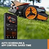 WORX Landroid Vision Robotic Lawn Mower, Wire Free Robot Mower with Active Obstacle Avoidance, WiFi & Bluetooth Connection, APP Control, 1/4 Acre, WR210