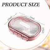 Kigley 4 Pcs Hair Tie Container Small Portable Travel Cotton Swab Holder Flosser Dispenser with Lid Plastic Box Storage Containers for Small Items, 3.94 x 2.76 Inch (Pink)