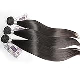 Bella Hair 3 Bundles Peruvian Virgin Hair Silky Straight 100% Human Hair Weave Natural Black Color 34"34"34"